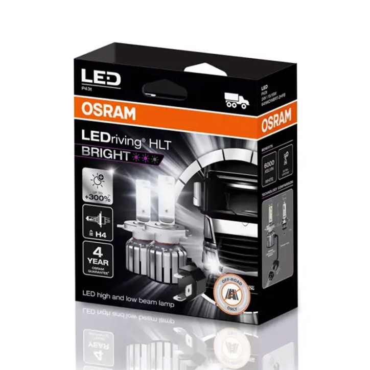 Kit 2 Lámparas LED H4 24V/15W OSRAM LEDriving HL BRIGHT