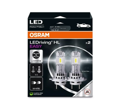 Kit 2 Lâmpadas LED H7/H18 12V/16W OSRAM LEDriving HLM EASY