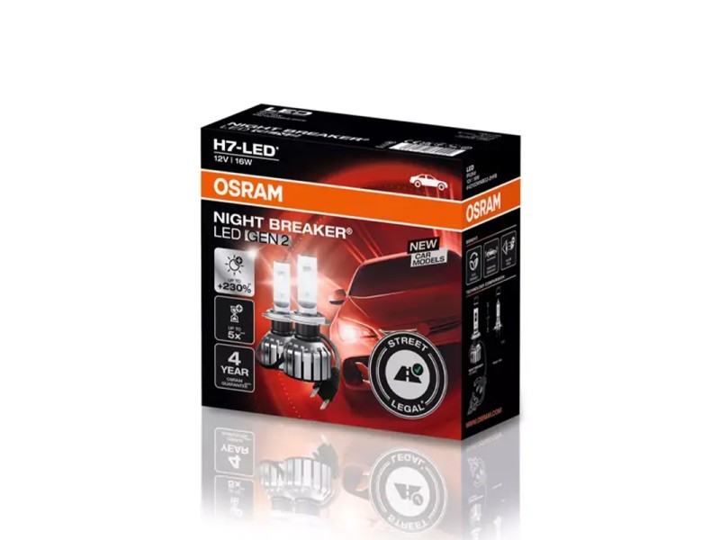 Kit 2 Lampes LED H7 12V/19W OSRAM Night Breaker LED GEN2 Kit 2 Lampes LED H7 12V/19W OSRAM Night Breaker LED GEN2