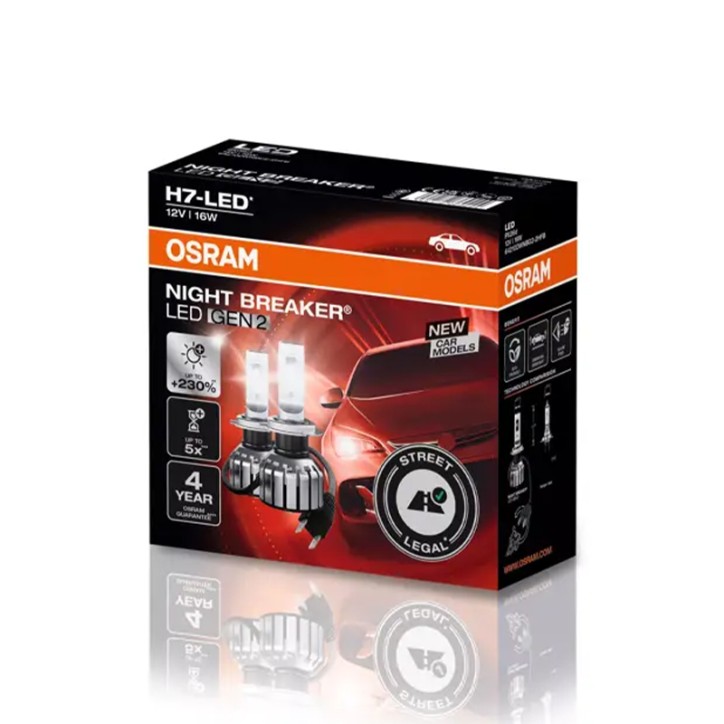 Kit 2 Lampes LED H7 12V/19W OSRAM Night Breaker LED GEN2