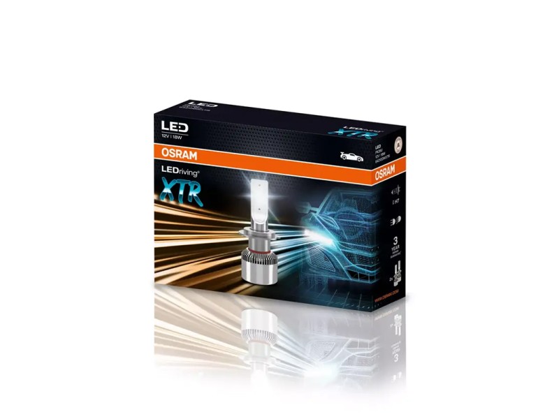 Kit 2 Lâmpadas LED H7 12V/18W OSRAM LEDriving® XTR Kit 2 Lâmpadas LED H7 12V/18W OSRAM LEDriving® XTR
