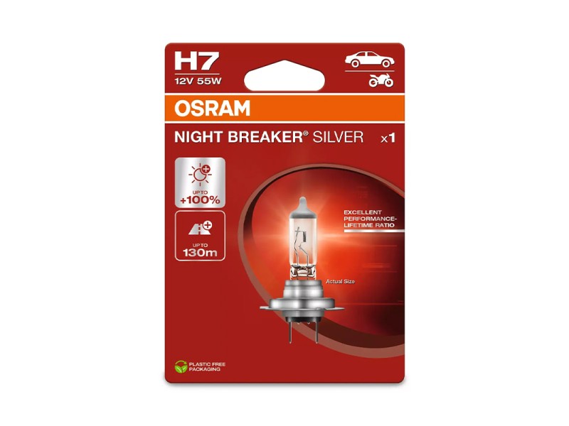 Lámpara H7 12V/55W OSRAM Night Beaker® Silver Blister Lámpara H7 12V/55W OSRAM Night Beaker® Silver Blister