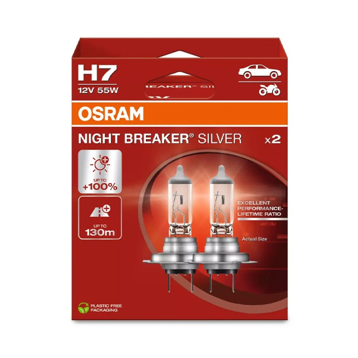 Kit 2 Lámparas H7 12V/55W OSRAM Night Beaker® Silver HB
