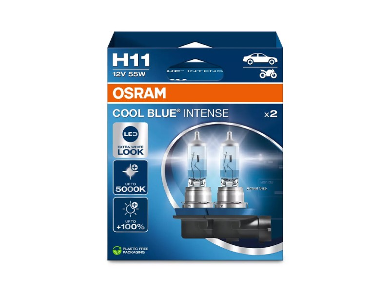 Kit 2 Lámparas H11 12V/55W OSRAM Cool Blue Intense® HB Kit 2 Lámparas H11 12V/55W OSRAM Cool Blue Intense® HB
