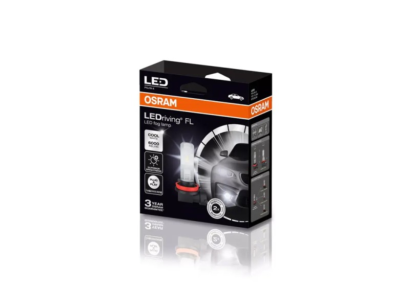 Kit 2 Lâmpadas LED H8/H11/H16 12V/8W OSRAM LEDriving HL EASY Kit 2 Lâmpadas LED H8/H11/H16 12V/8W OSRAM LEDriving HL EASY