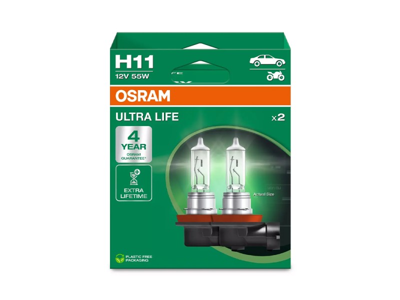 Kit 2 Lámparas H11 12V/55W OSRAM Ultra Life® HB Kit 2 Lámparas H11 12V/55W OSRAM Ultra Life® HB