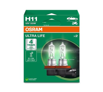 Kit 2 Lampes H11 12V/55W OSRAM Ultra Life® HB