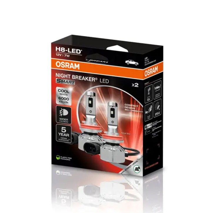 Kit 2 Lámparas LED H8 12V/7W OSRAM Night Breaker LED SMART