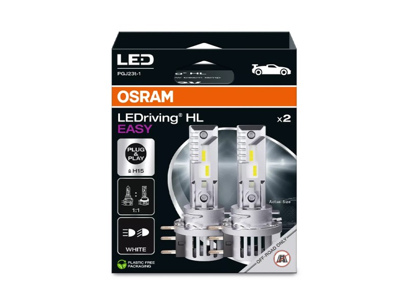 Kit 2 Lámparas LED H15 12V/16W OSRAM LEDriving HLM EASY HB Kit 2 Lámparas LED H15 12V/16W OSRAM LEDriving HLM EASY HB