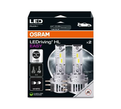 Kit 2 Lâmpadas LED H15 12V/16W OSRAM LEDriving HLM EASY HB