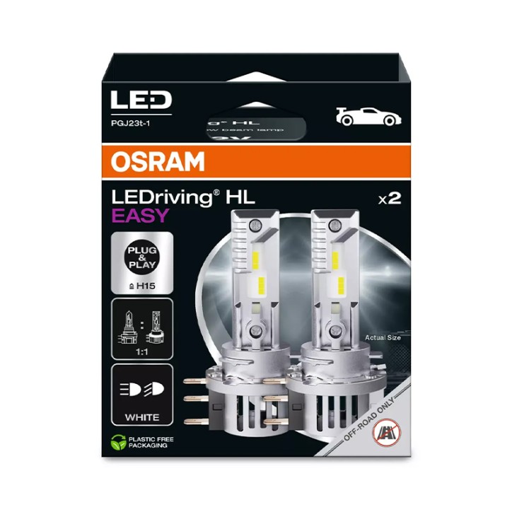 Kit 2 Lámparas LED H15 12V/16W OSRAM LEDriving HLM EASY HB