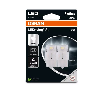 Kit 2 Lampes LED W21W 12V/1.4W OSRAM LEDriving® SL WHITE Blister