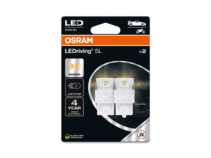 Kit 2 Lâmpadas LED WY21W 12V/1.4W OSRAM LEDriving® SL Blister