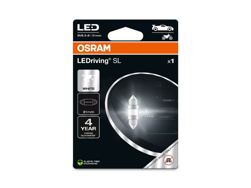 Lâmpada LED C5W | 31 mm 12V/1W OSRAM LEDriving® SL Blister Lâmpada LED C5W | 31 mm 12V/1W OSRAM LEDriving® SL Blister
