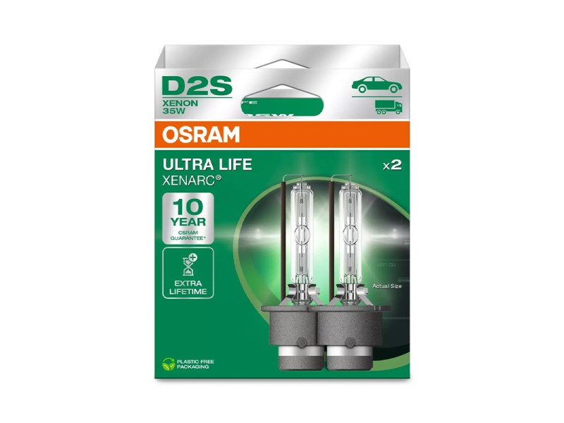 Kit 2 Lampes Xenons D2S 85V/35W OSRAM Ultra Life Xenarc® HB Kit 2 Lampes Xenons D2S 85V/35W OSRAM Ultra Life Xenarc® HB