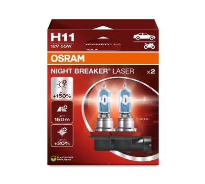 Kit 2 Lampes H11 12V/55W OSRAM Night Beaker® Laser HB