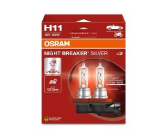 Kit 2 Lampes H11 12V/55W OSRAM Night Beaker® Silver HB