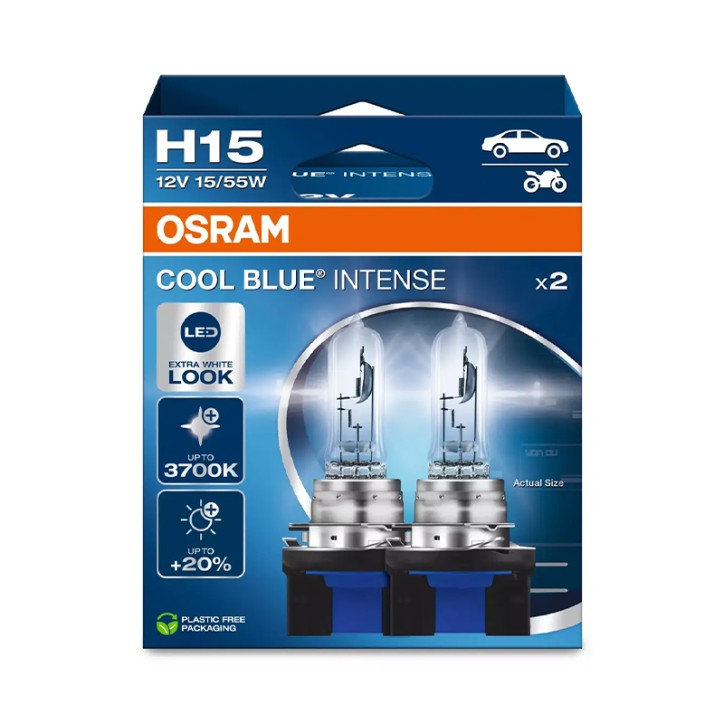 Kit 2 Lâmpadas H15 12V 55/15W OSRAM Cool Blue Intense® NEXT GEN HB