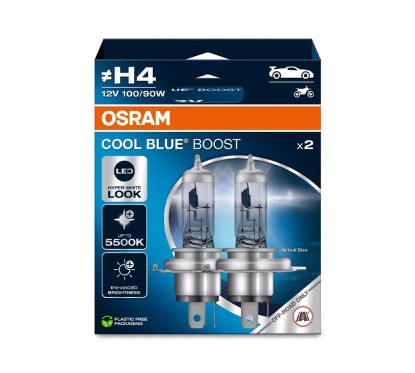 Kit 2 Lampes H4 12V 100/90W OSRAM Cool Blue Boost® HB