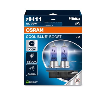 Kit 2 Lâmpadas H11 12V/75W OSRAM Cool Blue Boost® HB