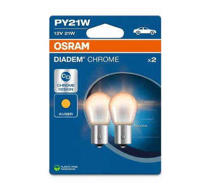 Kit 2 Lampes PY21W 12V/21W OSRAM Diadem Chrome® Blister