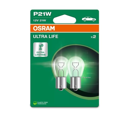Kit 2 Lampes P21W 12V/21W OSRAM Ultra Life® Blister