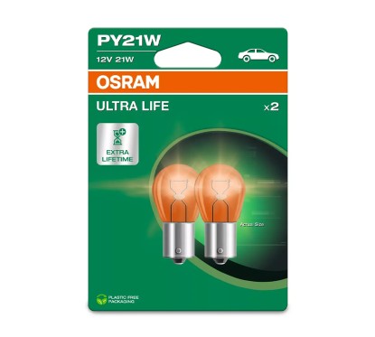 Kit 2 Lampes PY21W 12V/21W OSRAM Ultra Life® Blister