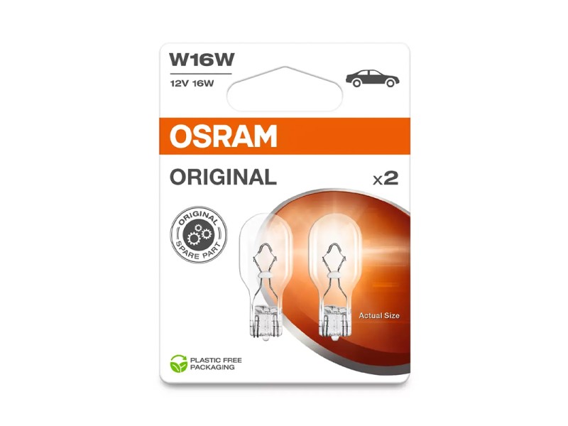 Kit 2 Lampes W16W 12V/16W OSRAM Original Line® Blister Kit 2 Lampes W16W 12V/16W OSRAM Original Line® Blister