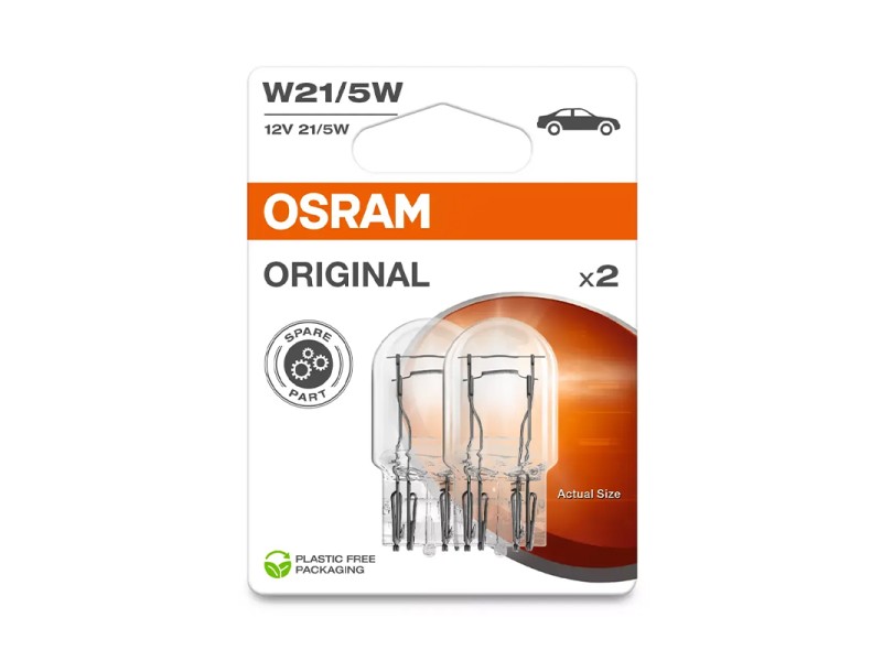 Kit 2 Lámparas W21/5W 12V 21/5W OSRAM Original Line® Blister Kit 2 Lámparas W21/5W 12V 21/5W OSRAM Original Line® Blister