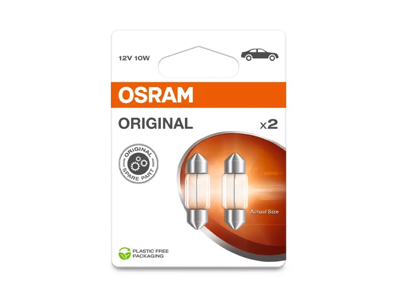 Kit 2 Lámparas SV8.5-8 | 31 mm 12V/10W OSRAM Original Line® Blister Kit 2 Lámparas SV8.5-8 | 31 mm 12V/10W OSRAM Original Line® Blister