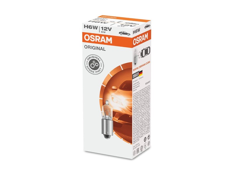 Kit 10 Lámparas H6W 12V/6W OSRAM Original Line® Kit 10 Lámparas H6W 12V/6W OSRAM Original Line®