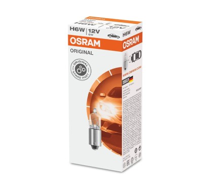 Kit 10 Lâmpadas H6W 12V/6W OSRAM Original Line®