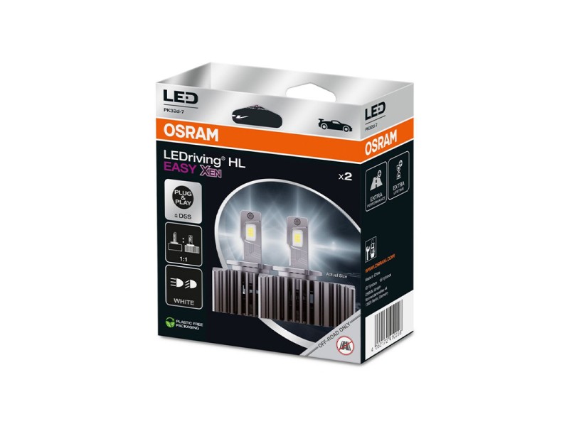 Kit 2 Lampes LED D5S 12V/50W OSRAM OSRAM LEDriving® HL Easy Xen Kit 2 Lampes LED D5S 12V/50W OSRAM OSRAM LEDriving® HL Easy Xen