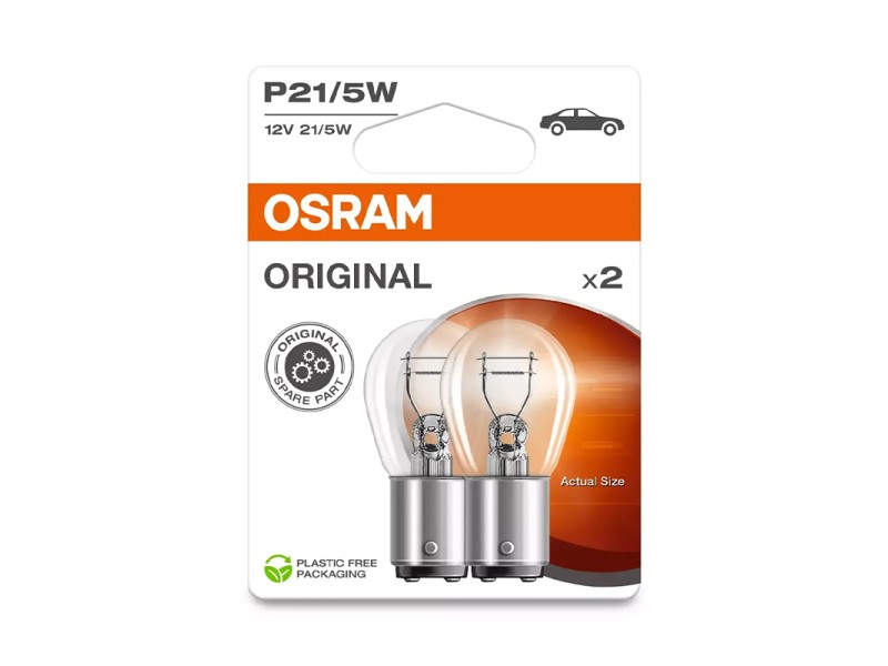 Kit 2 Lampes P21/5W 12V 21/5W OSRAM Original Line® Blister Kit 2 Lampes P21/5W 12V 21/5W OSRAM Original Line® Blister