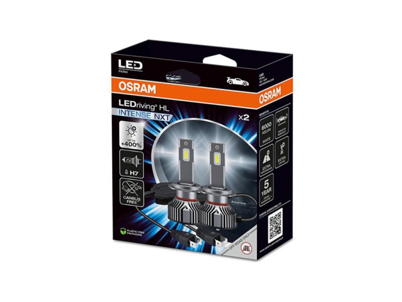 Kit 2 Lámparas LED H7 12V/19W OSRAM LEDriving HL INTENSE NXT Kit 2 Lámparas LED H7 12V/19W OSRAM LEDriving HL INTENSE NXT