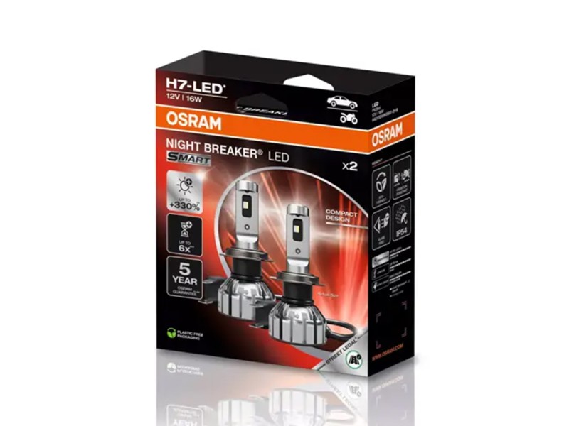 Kit 2 Lampes LED H7 12V/16W OSRAM Night Breaker LED SMART Kit 2 Lampes LED H7 12V/16W OSRAM Night Breaker LED SMART