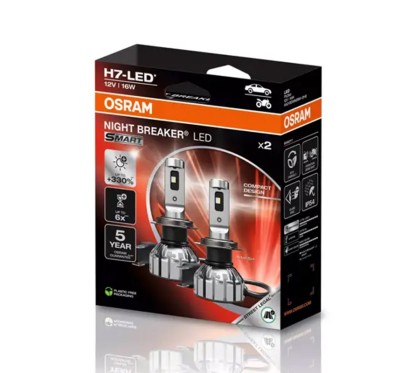 Kit 2 Lâmpadas LED H7 12V/16W OSRAM Night Breaker LED SMART