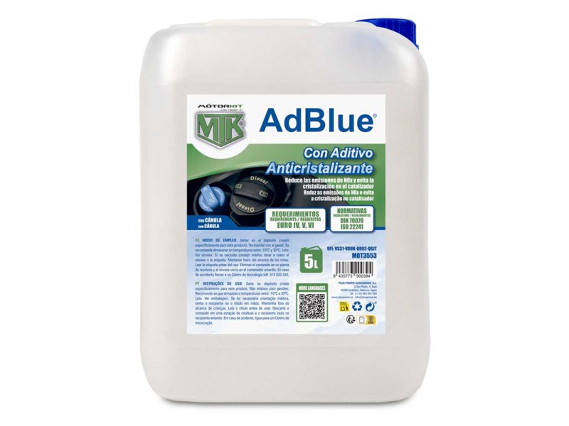 Aditivo Adblue Anticristales 5 Litros Con Tubo Aditivo Adblue Anticristales 5 Litros Con Tubo