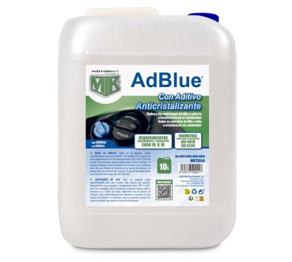 Aditivo Adblue Anticristales 10 Litros Con Tubo