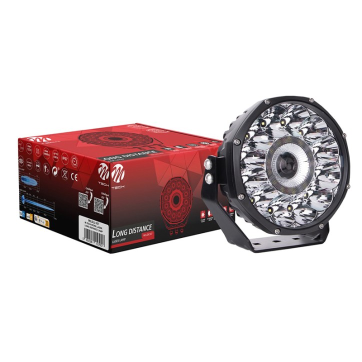 Faro Round LED 150W 12/24V M-TECH WORK LASER LONG DISTANCE