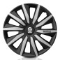 Juego Tapacubos MILANO 14'' SPARCO Corsa Negro y Plata Juego Tapacubos MILANO 14'' SPARCO Corsa Negro y Plata
