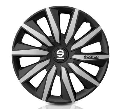 Tampões de Roda MILANO 14'' SPARCO Corsa Preto e Prata