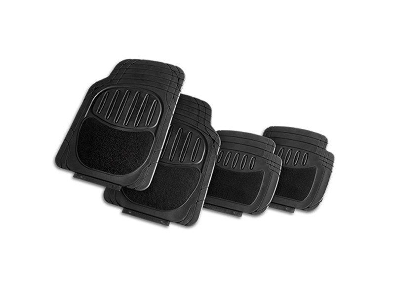 Kit Tapetes PVC e Alcatifa - LUCCA - Preto Kit Tapetes PVC e Alcatifa - LUCCA - Preto