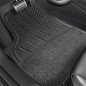 Jeu de 4 Tapis en PVC & Carpet - CAPRI - Noir Jeu de 4 Tapis en PVC & Carpet - CAPRI - Noir