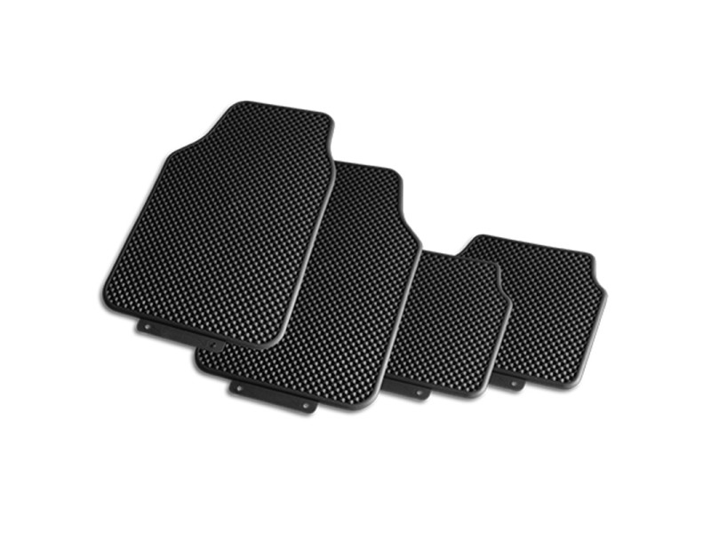 Set of 4 Rubber Mat - SORRENTO - Black Set of 4 Rubber Mat - SORRENTO - Black