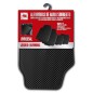 Jeu de 4 Tapis en PVC - SORRENTO - Noir Jeu de 4 Tapis en PVC - SORRENTO - Noir
