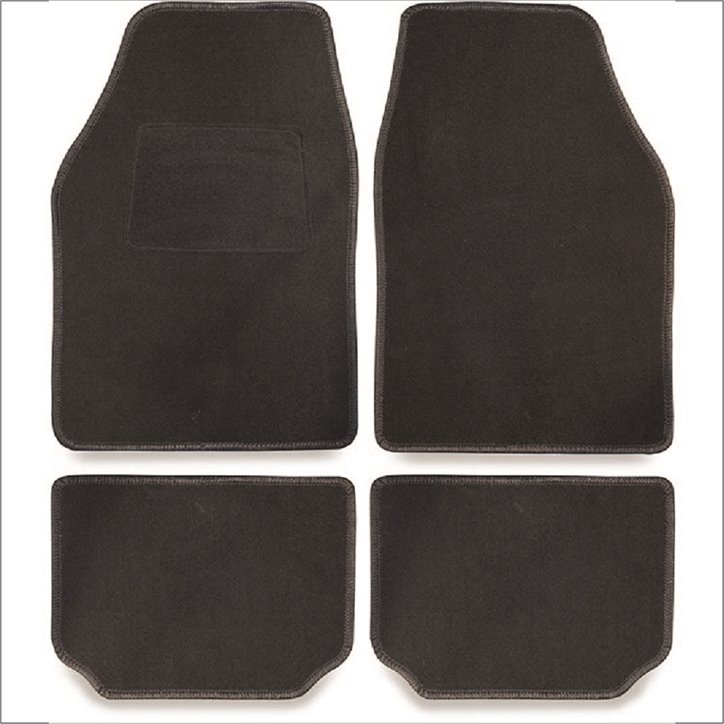 Kit 4 Tapetes Clasic Preto