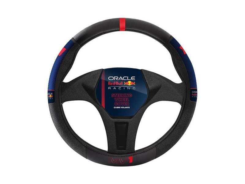 Steering Wheel Cover V2 RED BULL RACING Black & Red & Blue Steering Wheel Cover V2 RED BULL RACING Black & Red & Blue