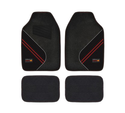 Jeu de 4 Tapis en PVC & Carpet RED BULL RACING Noir et Rouge