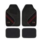 Jeu de 4 Tapis en PVC & Carpet RED BULL RACING Noir et Rouge Jeu de 4 Tapis en PVC & Carpet RED BULL RACING Noir et Rouge